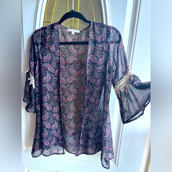 G Collection Women’s Kimono Top Size S. EUC - Picture 5 of 8